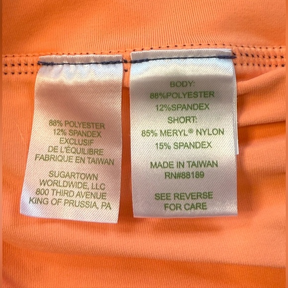 Lilly Pulitzer Luxletic navy blue neon floral stretch women’s size large skort - Picture 10 of 11